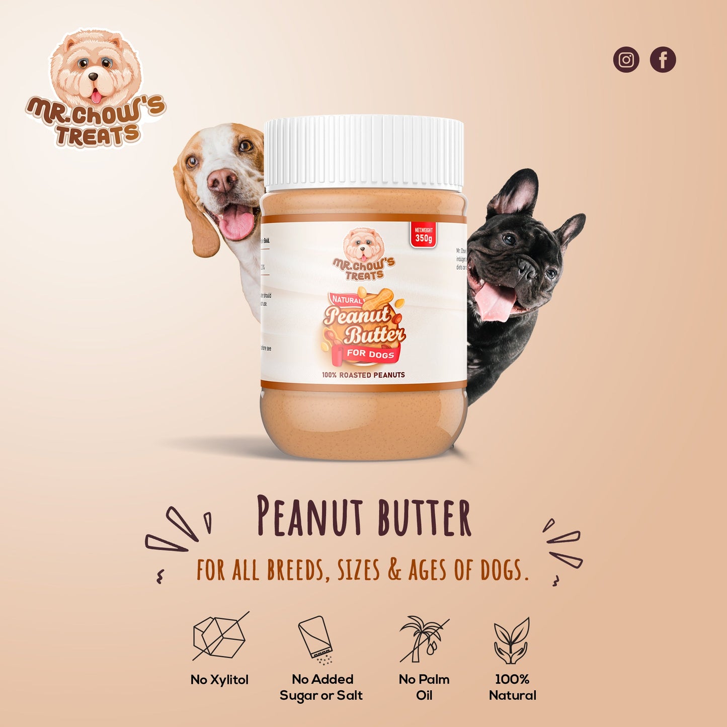 1x Natural Peanut Butter + Slow Feeder Lick Mat